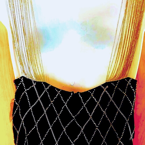 🔥🔥NEW-Alice and Olivia chain strap mini dress beaded. Hot.vacation, funk… - Picture 8 of 9